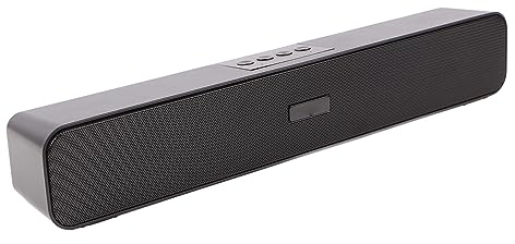 Annadue Computer Soundbar, Kabellose Bluetooth Soundbar mit 5 Wiedergabemodi, 360 Grad Surround Sound, Dual Lautsprecher, Dual Bass Membran Soundbar für TV PC Telefone