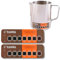Stick-On Liquid Crystal Milk Jug Thermometer - 2 Pack- Waterproof Dual Dial Label - Ideal for Perfectly Frothed Milk - Long-Lasting Design