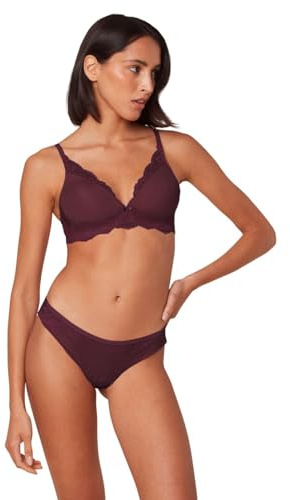 Triumph Damen Amourette Charm T P Bra, DEEP Burgundy, 80A