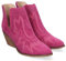 83888 Botines de Tacon Campero para Mujer Primavera Verano Elegantes y Comodos, Diseno Perforado con Estampado en la Pala, Cualquier ocasion. Fucsia Talla 38
