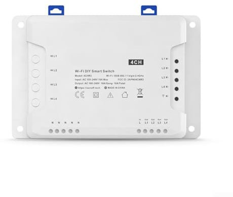 /Interruptor de luz WiFi inteligente, módulo de interruptor inteligente para automatización del hogar inteligente, compatible con Sonoff 4CH R3 para Sonoff 4CH PRO R3 (para SONOFF 4CH R3)