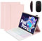 GUPENAA Custodia con Tastiera per Lenovo Tab P12 PRO 12.7 TB371FC (2023) con Touchpad, 7 Colori Retroilluminati, Tastiera Bluetooth Wireless Rimovibile Magnetica con Mouse,Rosa