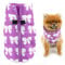 SMALLLEE_LUCKY_STORE Pet Water Resistant Winter Jacket Vest with D-ring for Small Dog Cat Zip-up Padded Puppy Coat Chihuahua Yorkie Kitten Warm Clothes, Purple, XS
