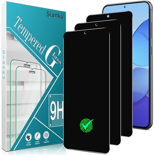 Slanku 3 Piezas Privacidad Protector de Pantalla para Samsung Galaxy S23, S22, Antiespía, Sin Arañazos, Dureza 9H, Sin Burbujas