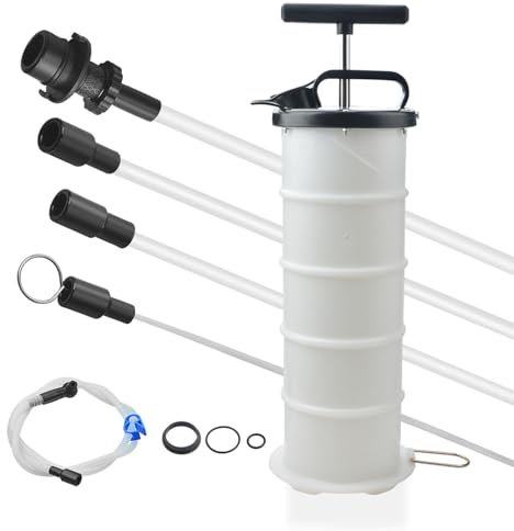 Zoomtools Extracteur de fluide pneumatique/manuel de 6,5 L - Pompe de vidange d'huile et de changement de liquide - Extracteur de fluide sous vide (manuel)
