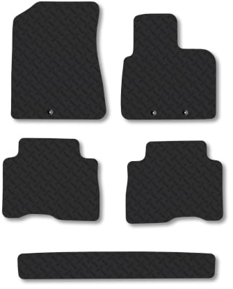 Kia Sorento (2013-2015) [7 Seat] 5mm Rubber Car Mats | Heavy Duty Rubber Tailored Fit Floor Mats Full Coverage Durable Waterproof Accessories Easy Clean Anti Slip Made in the UK