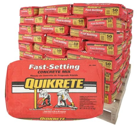 QUIKRETE Fast-Setting Concrete Mix 50 lb. Full Pallet (64 Bags) - Delivered by Waterpallets