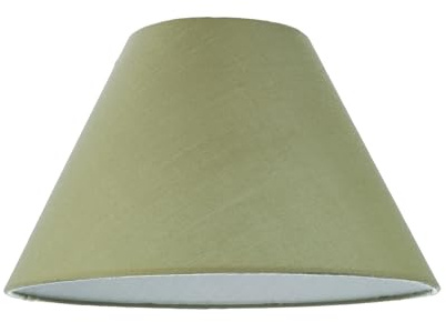 Classic Traditional 10 Olive Green Cotton Coolie Lampshade Suitable for Table Lamp or Pendant | 25cm x 17cm x 10cm by Happy Homewares