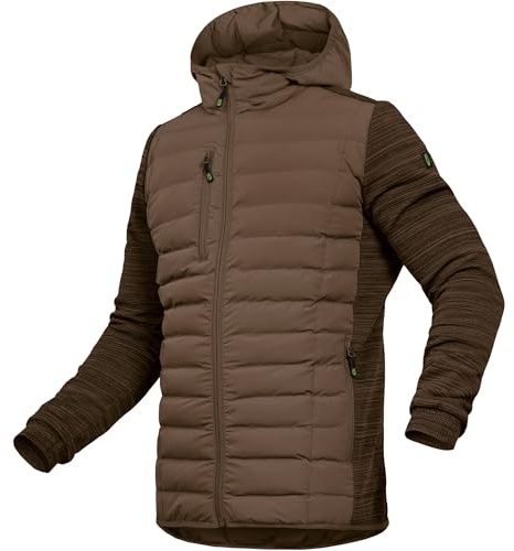 Leibwächter Hybridjacke Herren mit Kapuze – Kornblau – XS – Moderne & Wärmende Jacke – Allwetter Hybrid Steppjacke Übergangsjacke – Strapazierfähige Reißverschluss Taschen