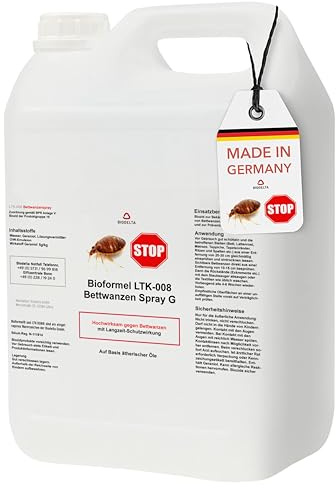 BIODELTA Bettwanzenspray 5 l - Anti Bettwanzen Mittel für Matratzen | Gegen Bettwanzen, deren Eier und Larven - für Matratzen, Lattenrost, Polster, Teppich und Ritzen - fleckenfrei