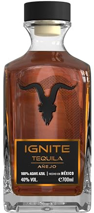 Ignite Tequila Añejo | 100% Blue Weber Agave | 18 Monate in amerikanischen Eichenfässern gereift | 40% Vol. | 700 ml |Platinum-Auszeichnung bei den SIP Awards 2023