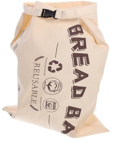 Baluue Bolsa de Pan de Algodón con Hebilla Reutilizable Bolsa de Almacenamiento para Pan Fresco y Productos Horneados Adecuado para Mantener la Frescura y Tostadas
