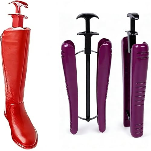 yeeplo Lot de 2 embauchoirs de bottes pour bottes hautes en plastique - Outil de support pour genoux - Avec tendeurs de bottes de préhension