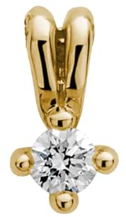 Lyomi Damen Anhänger 585/- Gold 1,0cm Glänzend Diamant Lab Grown gelb 0,15ct. 067340218-1