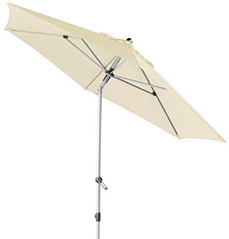 Doppler EXPERT Auto Tilt 320 – Knickbarer Sonnenschirm für Balkon oder Terrasse – Regenabweisend – ca. 320 cm – Natur