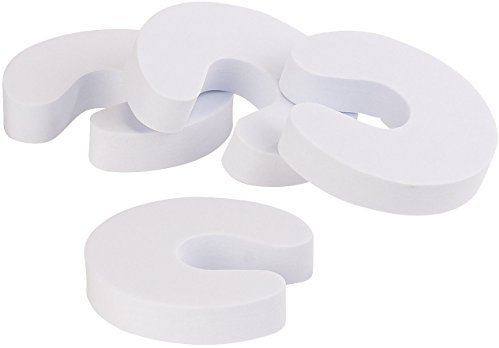infactory Fensterstopper: 4er-Set Schaumstoff-Türstopper, Klemmschutz, weiß (Türpuffer, Klemmschutz Tür Schaumstoff, Baby Sicherungen)