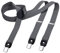 DonDon Hosenträger Herren grau schmal 2,5 cm - Extra starke Clips für Anzug - Hosenträger Herren extra stark - Ideal für Männer oder Damen Rockabilly Suspenders