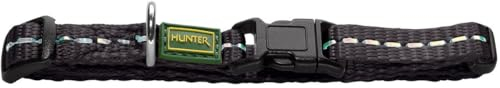 HUNTER TRIPOLI VARIO BASIC Hundehalsung, Hundehalsband, Nylon, reflektierend, Klickverschluss, M, schwarz