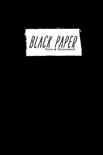 Notiz & Skizzenbuch: Black Paper - 6x9 - Punkteraster - dotted Journal - für finstere Notizen