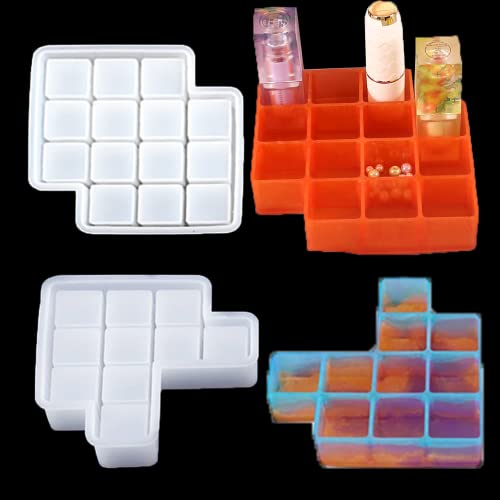 iSuperb Epoxidharz Formen Gießform Silikonform Box Resin Mold Aufbewahrungsbox Gießform Silikon-Formen für Schmuckbox Handwerk DIY (A)
