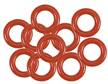 sourcing map 10 Stk. Silikon O Ring VMQ Dichtung 7 mm Außen 4 mm Innen 1,5 mm Breite Rot