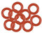 sourcing map 10 Stk. Silikon O Ring VMQ Dichtung 7 mm Außen 4 mm Innen 1,5 mm Breite Rot