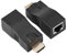 Convertisseur HDMI vers RJ45, prolongateur de câble Unique sans Perte 30M, Adaptateur de Conversion HDMI vers RJ45 4k * 2k, Prend en Charge HDMI1.4 3D 1080P, Plug and Play, Transmission Stable