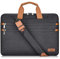 LONMEN 17.3 Zoll Laptoptasche mit Griff Schulterriemen, Wasserdicht Schultertasche Notebook Tasche Kompatibel mit 17.3 Lenovo IdeaPad 330/Dell Inspiron 17 5000/HP Pavilion/Acer/MSI/ASUS