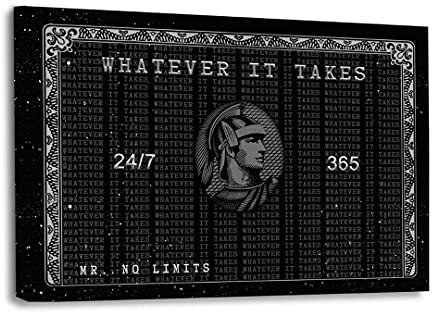 Hustling Sharks Motivationsbilder für mehr Erfolg als XXL Leinwand WHATEVER IT TAKES- Premium Leinwandbild im Querformat (45x30cm)