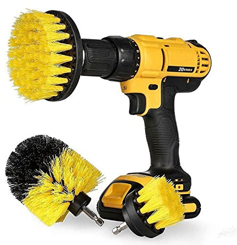 Vivo 3PC Cleaning Drill Brush Cleaner Tool Electric Power Scrubber Kitchen Bath Car