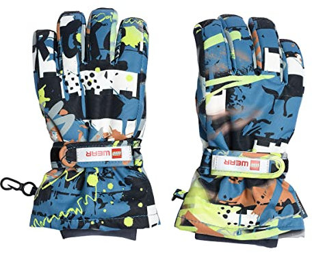 LEGO Wear Unisex Wear Unisex Tec Skihandschuh Fingerhandschuh Cool Serie Wasserdicht Atmungsaktiv Lwadje 701 Schneehandschuhe, 523, 104 EU