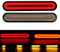 KYYET 2 Piezas Rojo y Amarillo Remolque camión Furgoneta ATV Accesorios Universal secuencial Flujo Parada Freno Giro único luz Trasera lámpara Halo neón Led Barra de luz