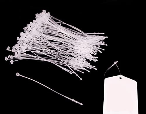 TIAMALL 2000 Stück Hängeetiketten aus Kunststoff für Kleidungsanhänger (12,7 cm, transparent)