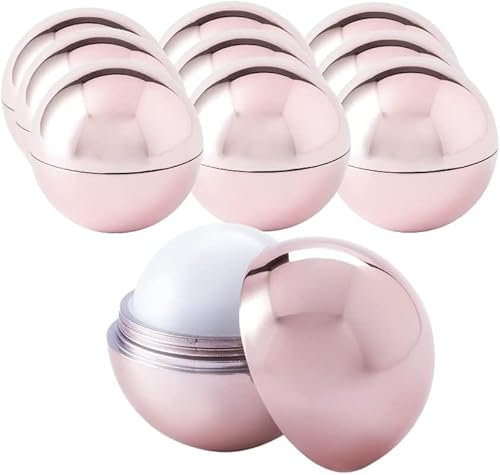 20 Bálsamos labiales rosas redondos aroma a vainilla. Dermatológicamente testado, balsamos labiales para detalles de invitados en bodas, bautizos, comuniones o cumpleaños (20)