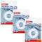 tesa Stop Water Tape 3er Pack - Reparaturband für wasserfestes Abdichten - 12m x 12mm - weiß