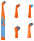 Electrical Cleaning Brush, SUCCEASY 4 in 1 Electric Cleaning Brush with Replacement Heads, Electric Spin Scrubber Household Cleaning Brushes for Home, Bathroom Floor, Tub, Shower, Tile(Blue&Orange)