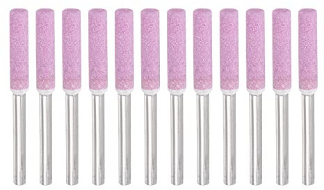 sourcing map Paquetes (12uds) Diamante Motosierra Afilador Taladros 5/32 4mm Cilindro Cabeza Eléctrica Cadena Sierra Amoladora, Cerámica