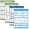 Palace Learning Kabelmaschinen-Workout-Poster, Band 1 & 2 + Hantelübungen + Dehnübungen (laminiert, 45,7 x 61 cm), 4 Stück
