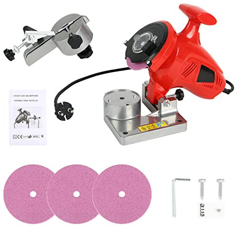 Afilador eléctrico de cadena de sierra,Kit de herramientas de afilado de motosierra,Rectificadora eléctrica manual,Adecuado para pulir cadenas de pelo