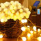 Hopelit Solar Lichterkette Aussen Kugeln 5M 50 LED, 8 Modi Lichterkette Außen mit Fernbedienung, Timer, Dimmbar Lichterkette Außen Solar Wasserdicht für Weihnachtsbaum, Balkon Deko, Warmweiß