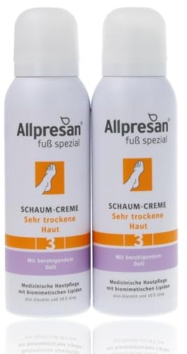 Allpresan Fuß spezial Nr. 3 Schaum-Creme mit beruhigendem Duft - Fußcreme für sehr trockene Haut - Zur täglichen Fußpflege sehr trockener Füße 125 ml (2)