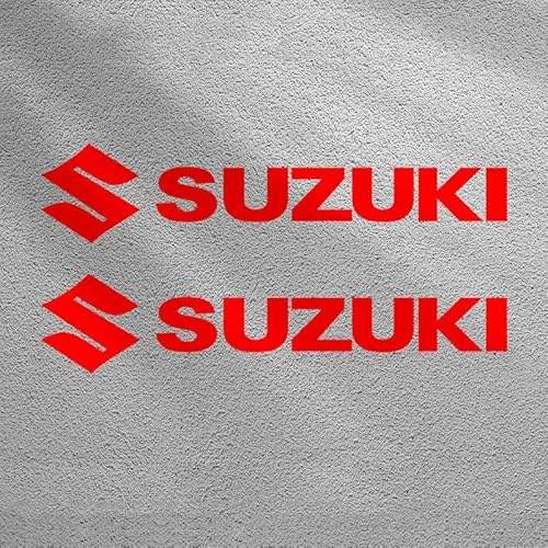 VALBEL Auto Emblem Aufkleber für Suzuki, Auto Abzeichen Logo Aufkleber, Rot