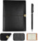 SLTAXAR Kunstleder Notizbuch Vintage Tagebuch A5 Bullet Journal Ringbuch Nachfüllbar Journal Notebook Notizbuch Loseblatt Tagebuch PU Leder Reisenotizbuch Reisetagebuch Bullet Journal Ringbuch Schwarz