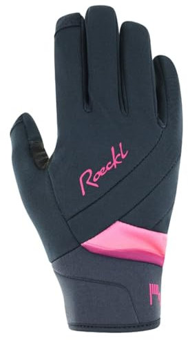 Roeckl Waldau 2 Damen Winter Fahrrad Handschuhe lang schwarz/pink 2025: Größe: 8.5