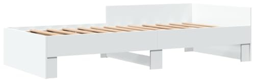 vidaXL Bettgestell Weiß 90x200 cm Holzwerkstoff