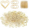 200 Stück Büroklammern Herz, 2 Stil Herz Paper Clips Set, 50 Groß Gold Büroklammer, 150 Metall Kleine Büroklammern, Herzförmige Büroklammern für Dekorative Hochzeiten Postkarten Schule Büro Vorräte