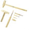 Sileduove 6 in 1 Mini Miniature Copper Hammer and Screwdriver, Mini Multifunction Brass Hammer Slotted Cross Screwdriver Bits Tools, for Watchmakers
