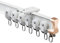 Flexible gebogene Vorhangschiene aus Aluminium für Krankenhaus/Wohnzimmer, Trennwand, Wand-/Deckenmontage, biegbares Schienensystem (weiß, 3,5 m)