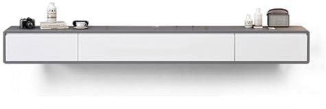 HHCTEBEC Floating TV Stand for TVs up to 32-46 Inch Wall-mounted TV Cabinet with Drawer Modern Floating TV Shelf Entertainment Center for Living Room, Bedroom, Office,F,140cm