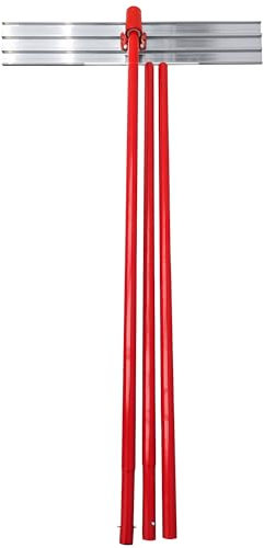 Pfeilzieher Betonglätter, Estrichwerkzeug für Beton- und Zementoberflächen, Betonglätter aus Edelstahl, Glättbrett mit 3 Glättbrettern und 3 Griffen (178 cm)
